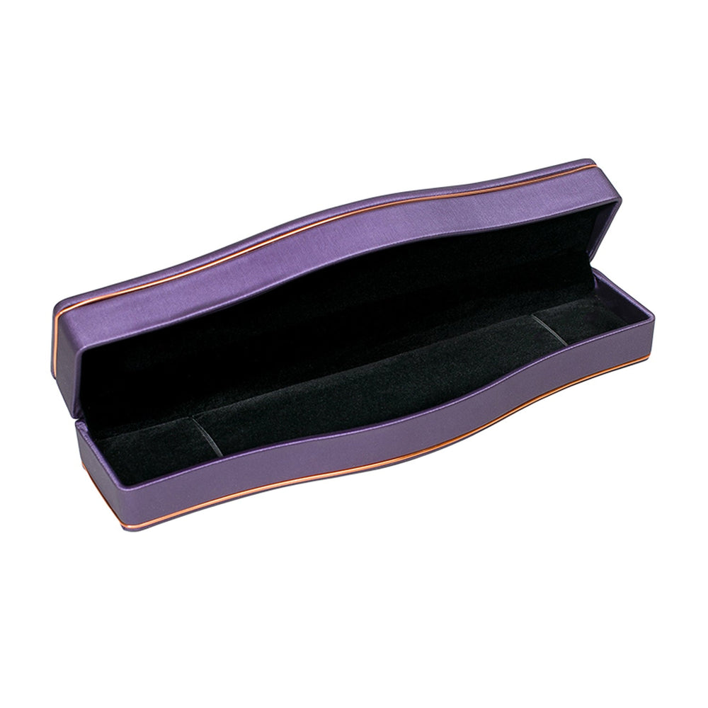 Rose Gold Trim Bracelet Box Purple - BOX FOR BRITAIN