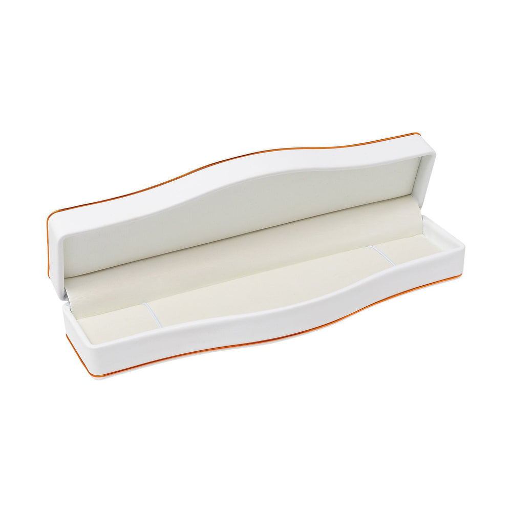 Rose Gold Trim Bracelet Box White - BOX FOR BRITAIN