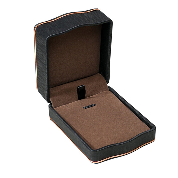 Rose Gold Trim Pendant Box Black - BOX FOR BRITAIN