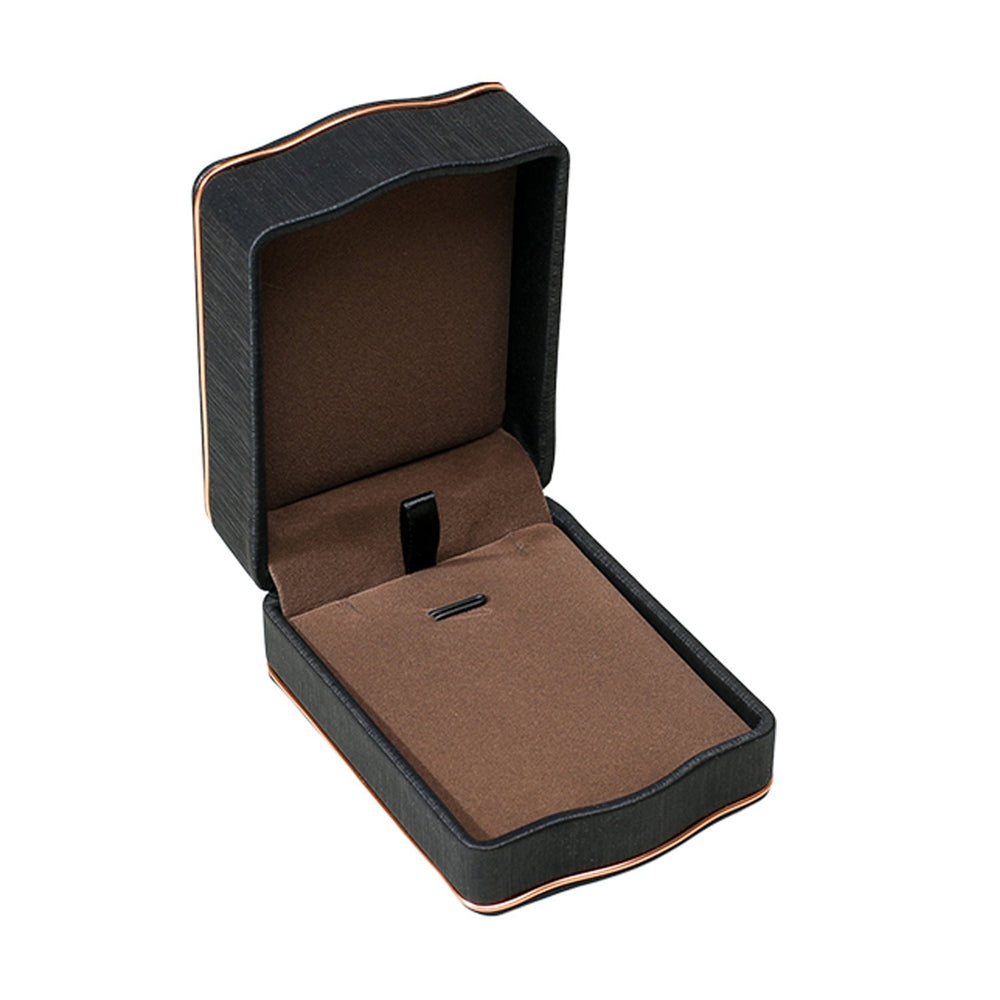 Rose Gold Trim Pendant Box Black/Brown - BOX FOR BRITAIN