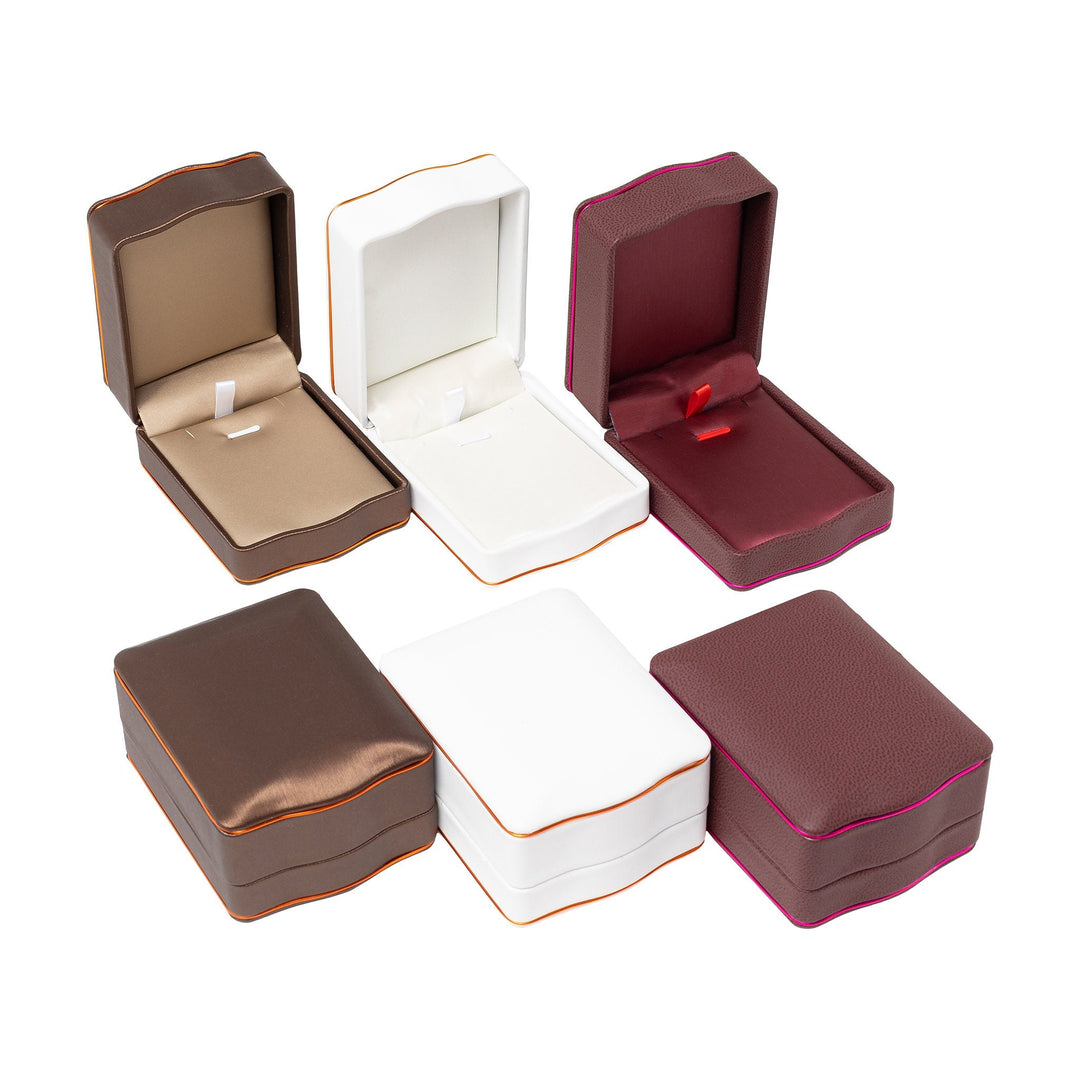 Rose Gold Trim Pendant Box fuchsia - BOX FOR BRITAIN