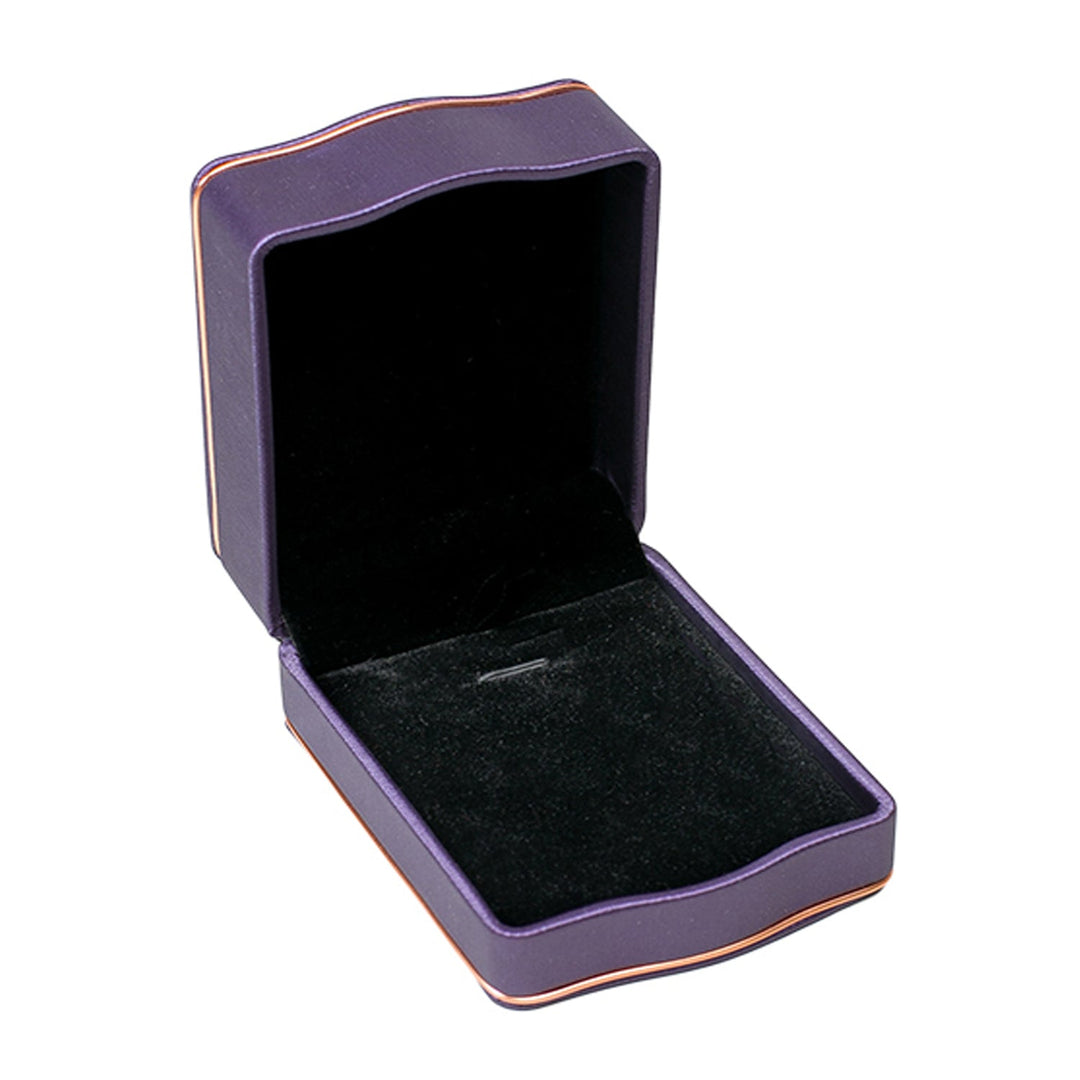 Rose Gold Trim Pendant Box Purple - BOX FOR BRITAIN