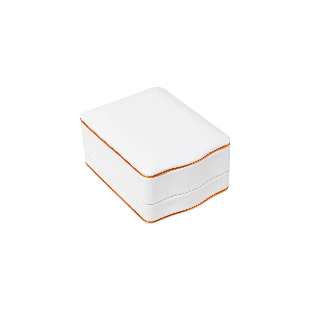 Rose Gold Trim Pendant Box White - BOX FOR BRITAIN