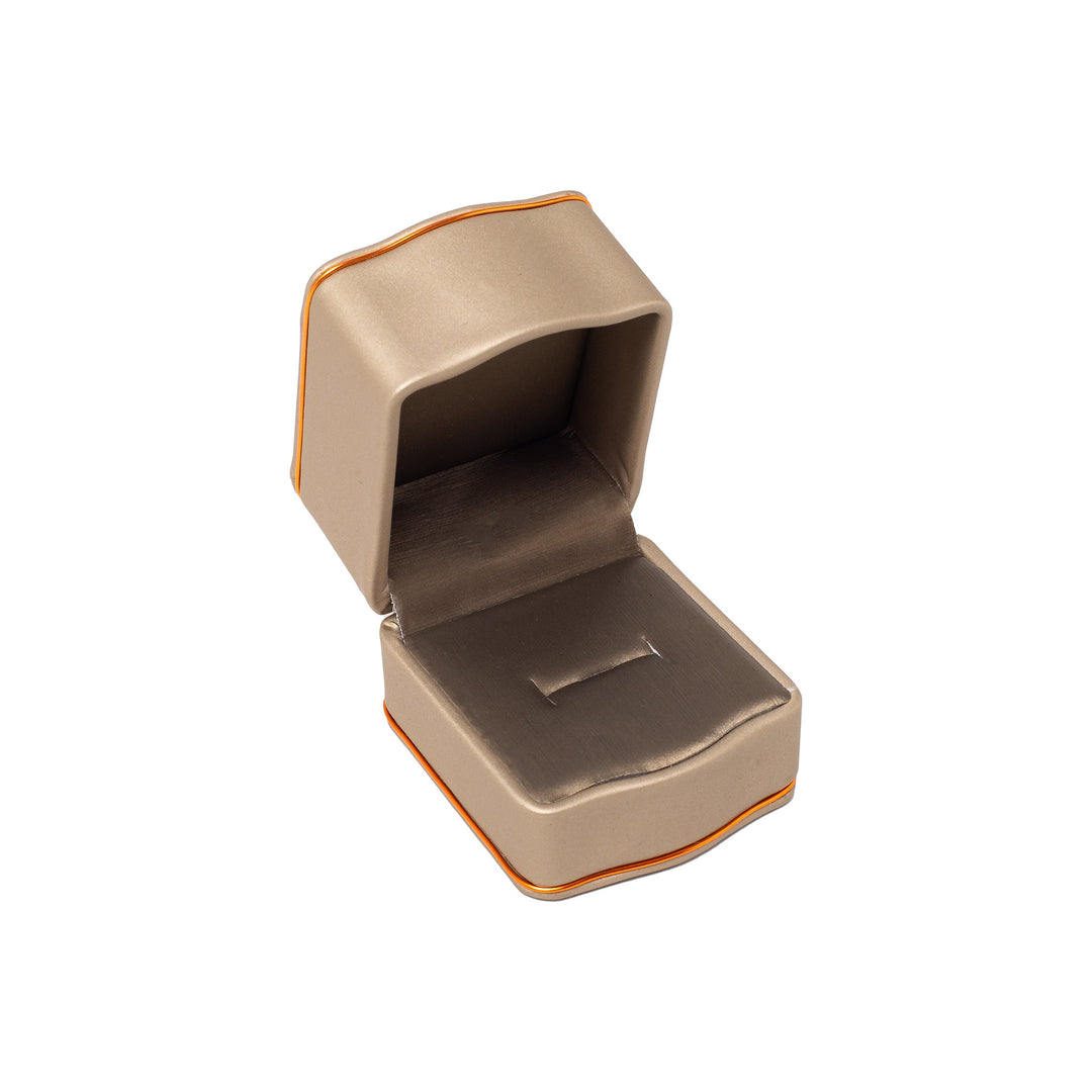 Rose Gold Trim Ring Box Cream - BOX FOR BRITAIN