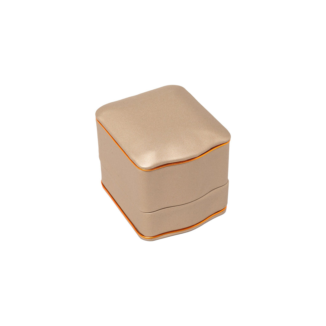 Rose Gold Trim Ring Box Cream - BOX FOR BRITAIN