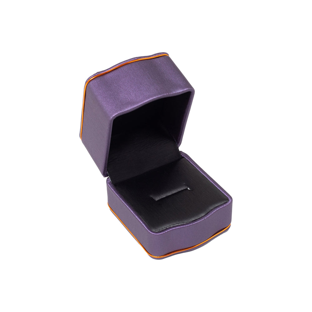 Rose Gold Trim Ring Box Purple - BOX FOR BRITAIN