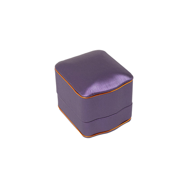 Rose Gold Trim Ring Box Purple - BOX FOR BRITAIN