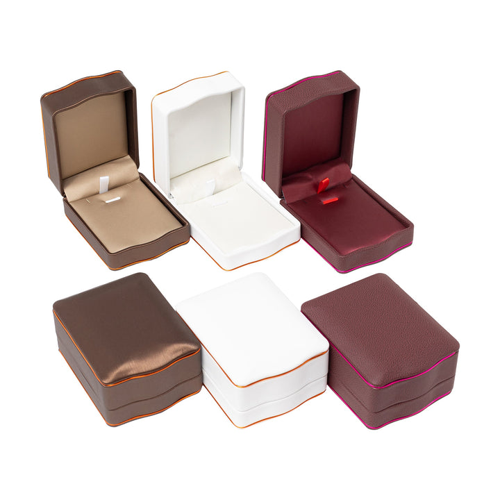 Rose Gold Trim Pendant Boxes available in different colors