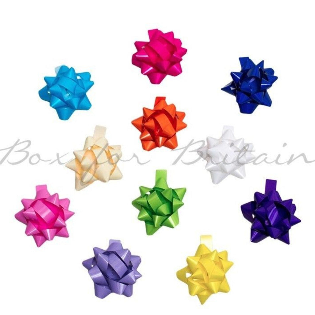Self Adhesive Gift Bows -Assorted Colours - BOX FOR BRITAIN
