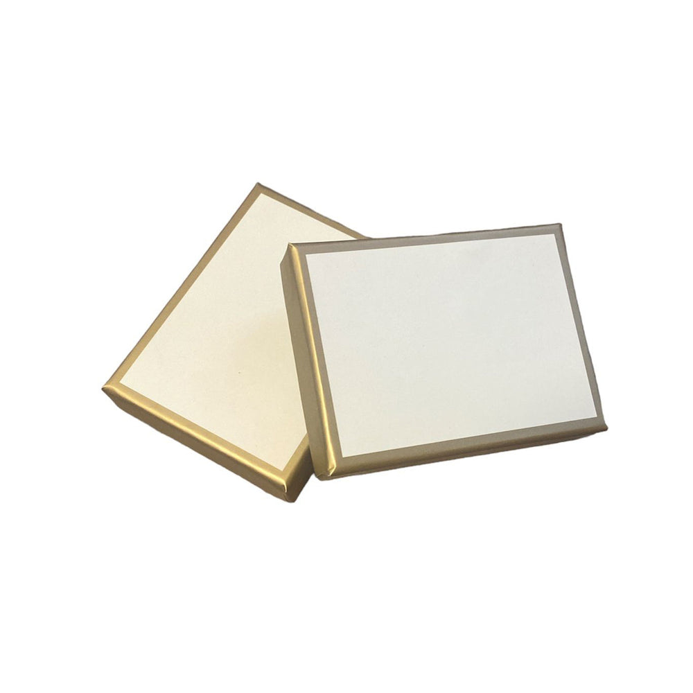 Slim Necklace Box Gold and Cream - BOX FOR BRITAIN