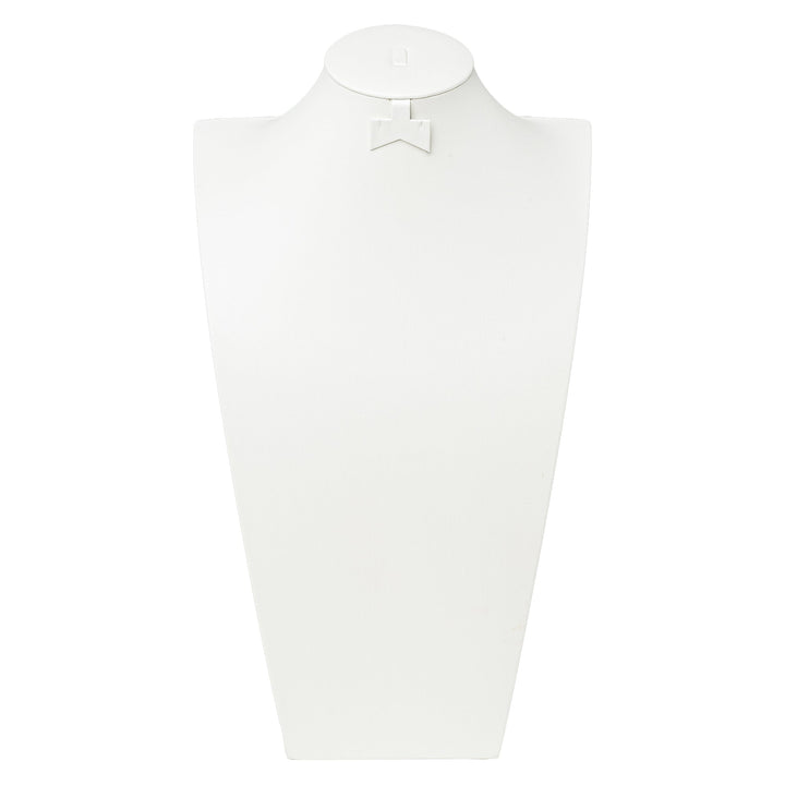 White Leatherette Wide Bust with Earring and Ring insert 6 sizes - BOX FOR BRITAIN